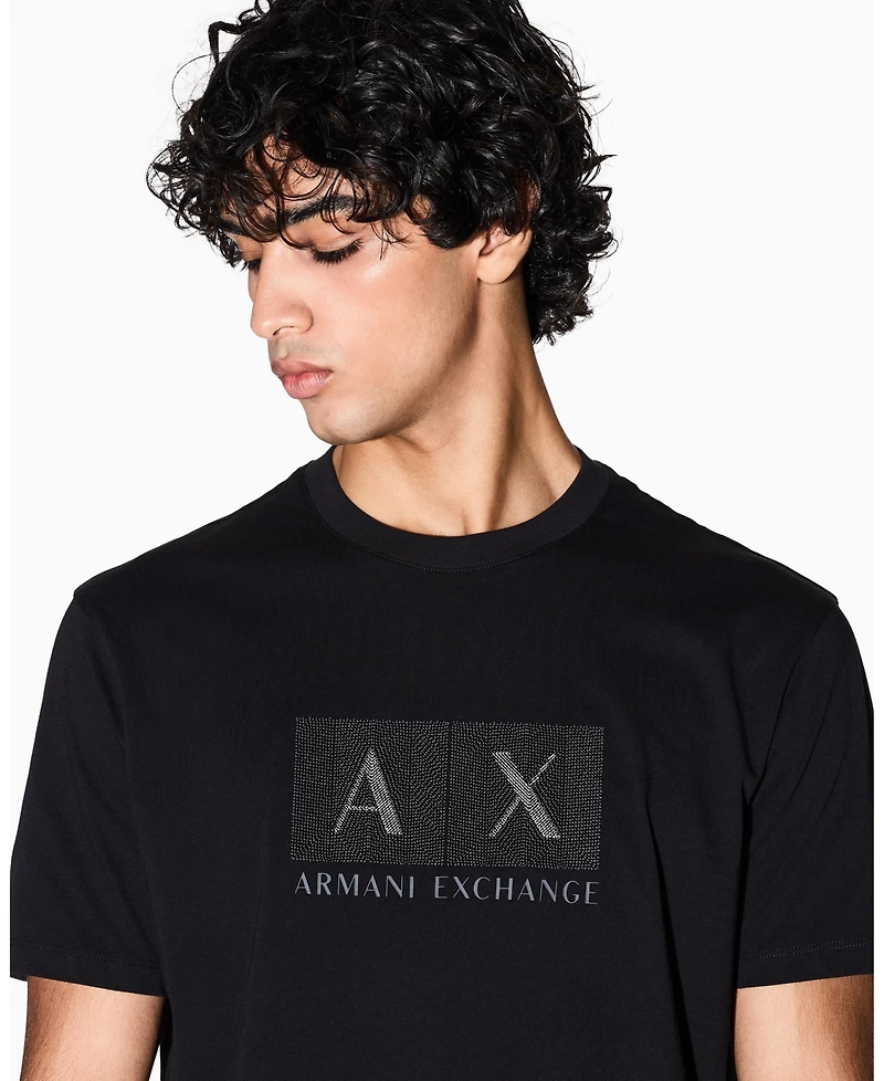 A|X Armani Exchange Men's Textured Grid Box T-Shirt