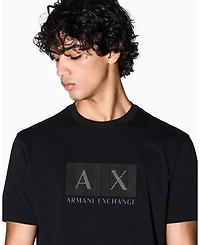 A|X Armani Exchange Men's Textured Grid Box T-Shirt