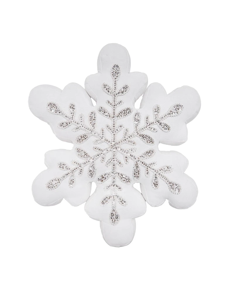 Sparkle Snowflake Throw Pillow, 16" x 18"