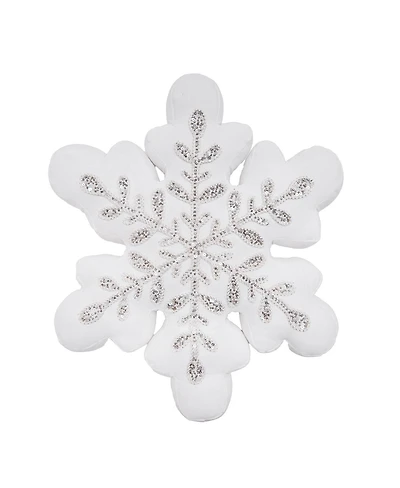 Sparkle Snowflake Throw Pillow, 16" x 18"