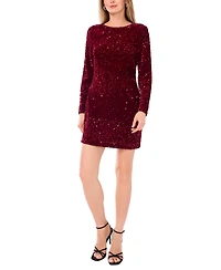 Vince Camuto Women's Long-Sleeve Sequin Dress