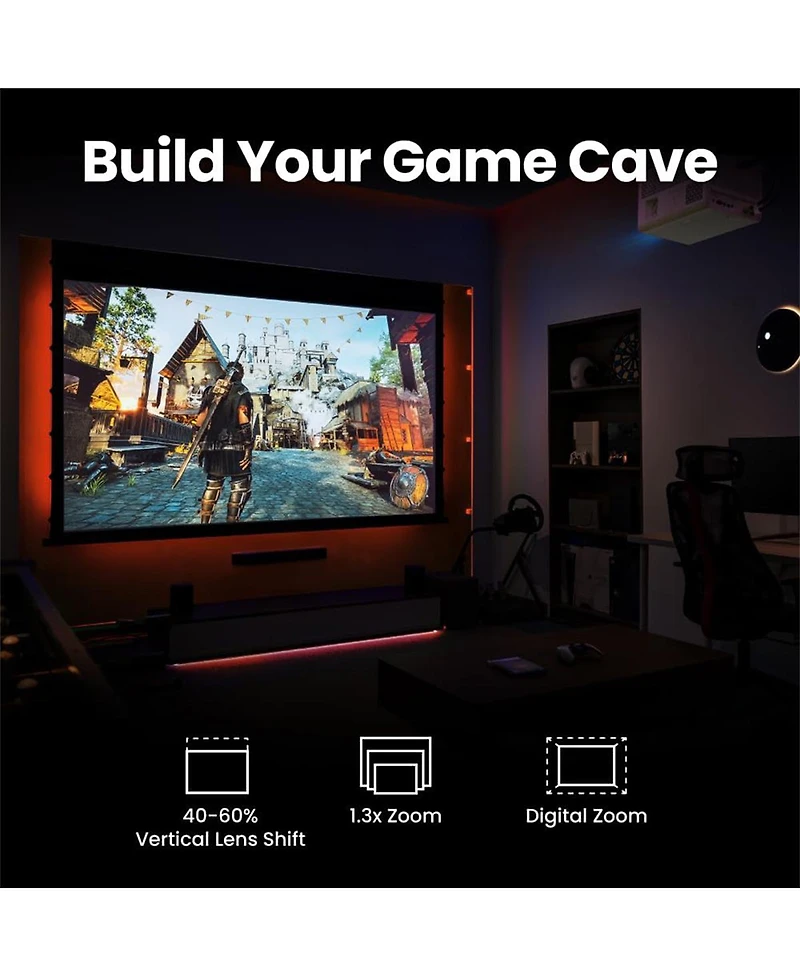 BenQ X3100i 4K Ultra Hd Hdr 4LED Dlp Gaming Projector, Bundle with H&A Ceiling Mount