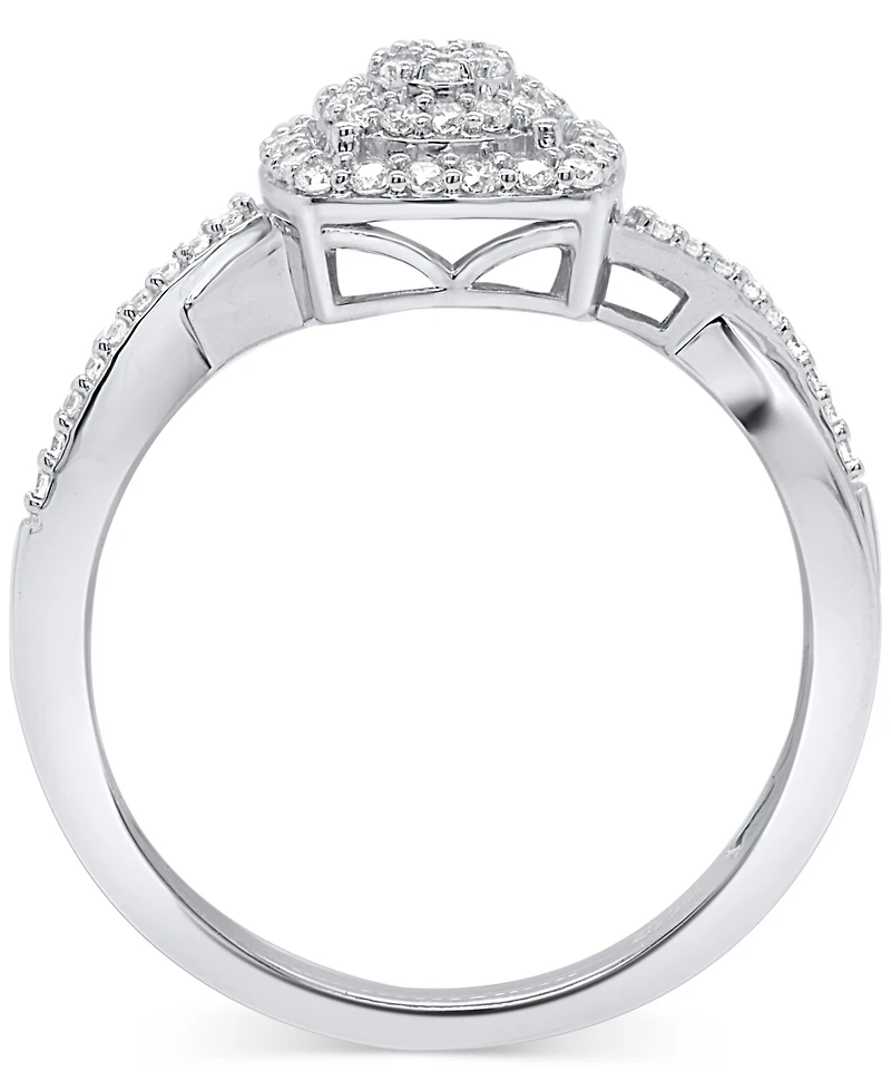 Promised Love White Diamond Ring (1/4 ct. t.w.) Sterling Silver