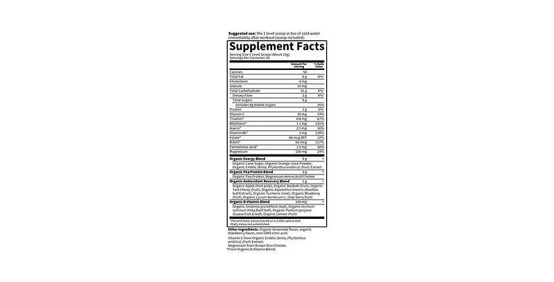 Garden of Life Sport Post-Workout Recovery, Blackberry Lemonade 15.7 Oz