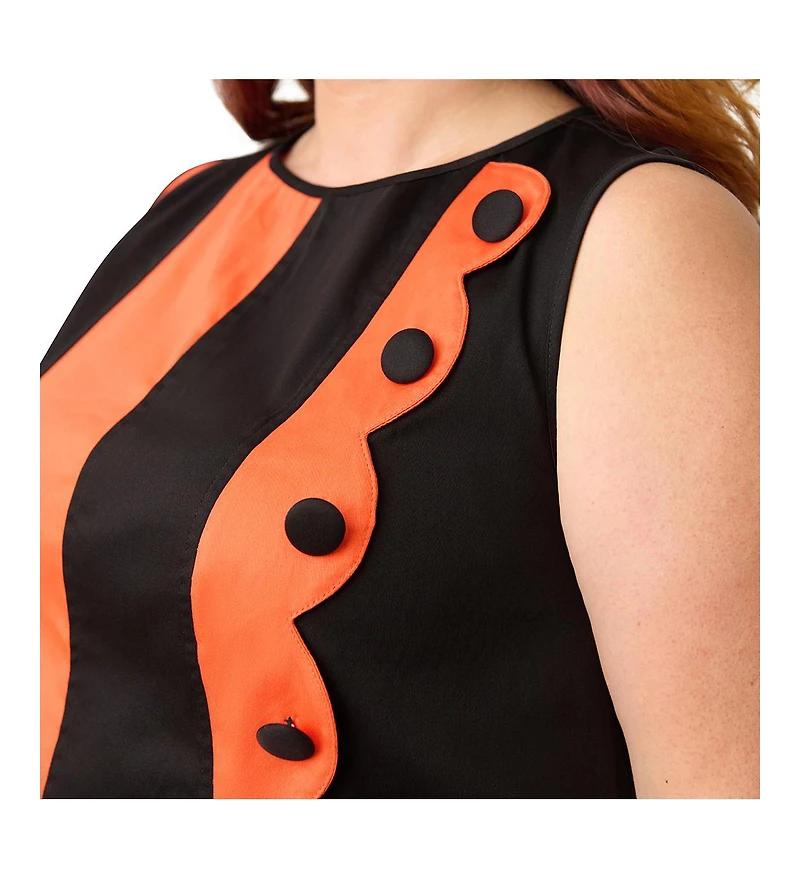 Smak Parlour Plus Size 1960s Scallop Mini Shift Dress