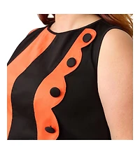 Smak Parlour Plus Size 1960s Scallop Mini Shift Dress