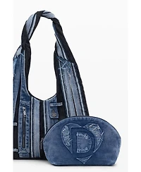 Desigual Women's Medium oval denim patch bag