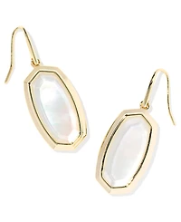 Kendra Scott Imitation Pearl 14K Gold Plated Over Brass Dani Bezel Drop Earrings