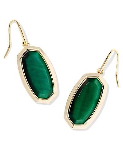 Kendra Scott Imitation Pearl 14K Gold Plated Over Brass Dani Bezel Drop Earrings
