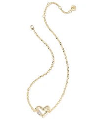 Kendra Scott Cubic Zirconia 14K Gold Plated Over Brass Emery Heart Pendant Necklace