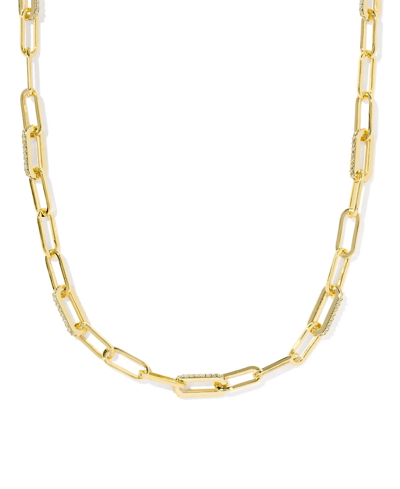 Kendra Scott Cubic Zirconia 14K Gold Plated Over Brass Bella Chain Necklace