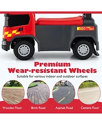 Kids Ride On Push Car Licensed Scania Truck Toy with Steering Wheel and Music