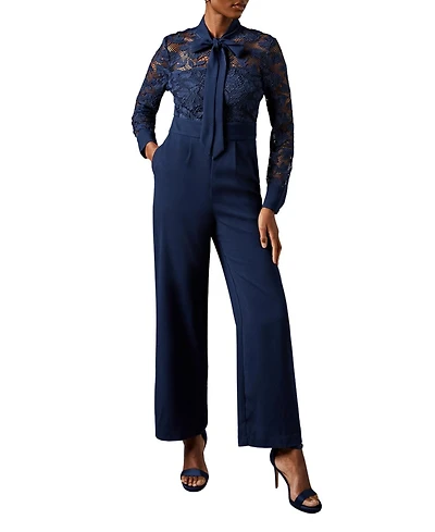 Coast Women's Lace Tie Neck Jumpsuit