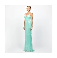 Bariano Indyana Sequin Strappy Back Maxi