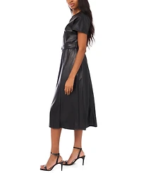 Msk Women's Dolman Sleeve Belted Dress