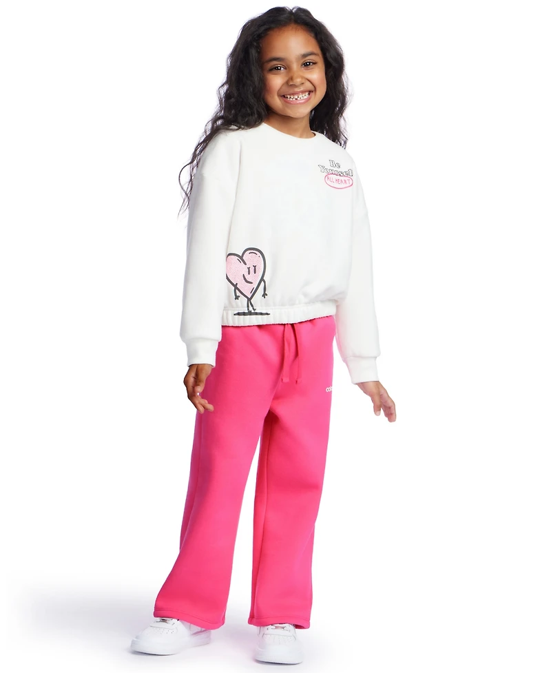 Color Lab Girls 2T-6X Crewneck Long Sleeve Sweatshirt