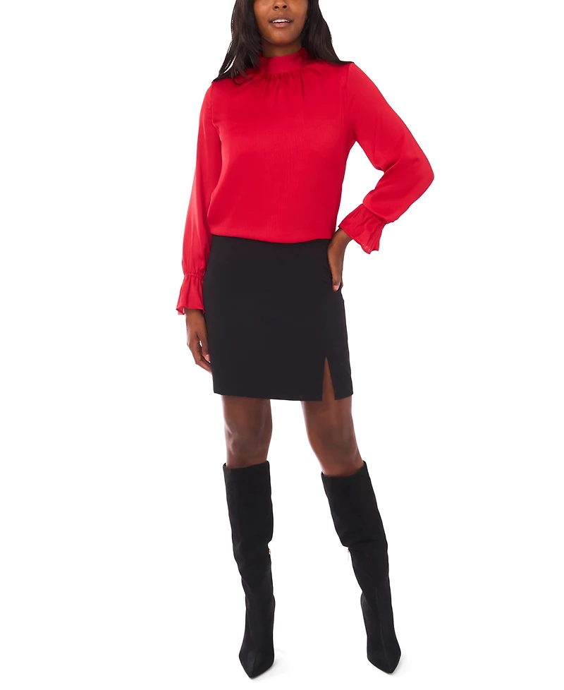 1.state Women's Open Back Long Sleeve Top