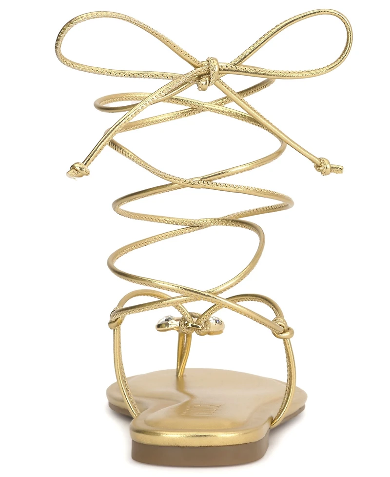 I.n.c. International Concepts Women's Hakima Lace-up Flat Sandals, Macy's Exclusive