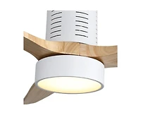 52-inch Modern White 3-Blade Flush Mount Fans Supports Remote Control 6-Speed Arbitrary Adjustment and Timing Function