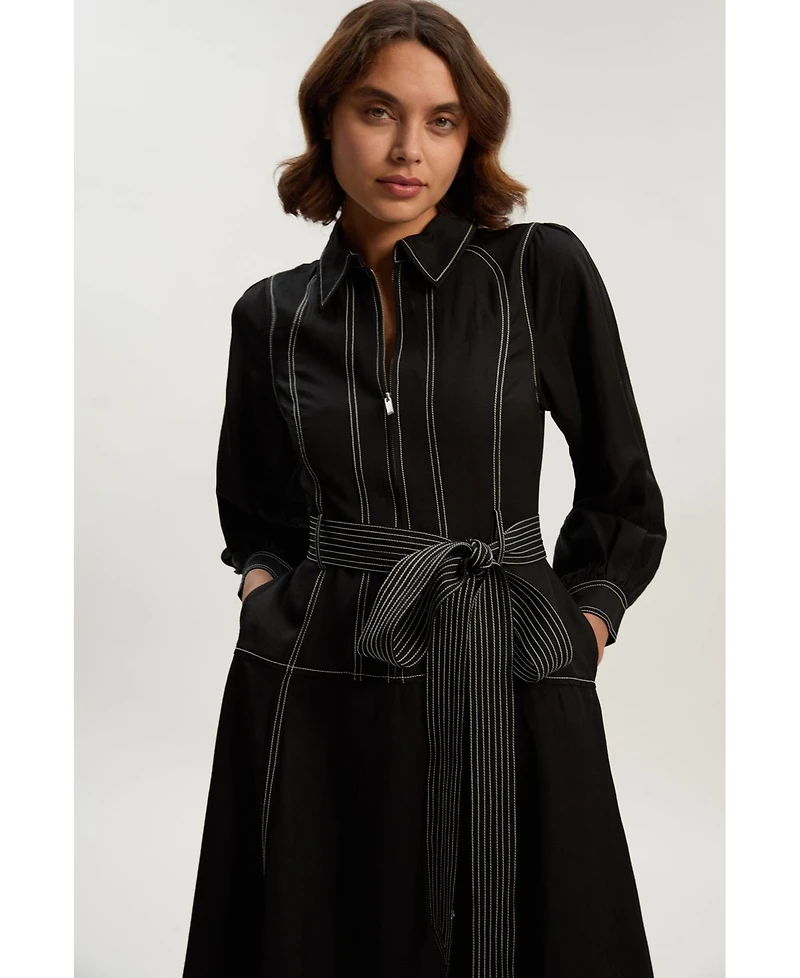 Karen Millen Women's Twill Maxi Dress