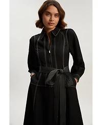 Karen Millen Women's Twill Maxi Dress