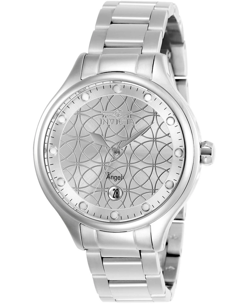 Invicta Women's 27437 Angel Quartz 3 Hand Silver Dial Watch