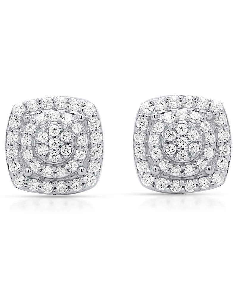 Macy's White Diamond Stud Earrings (1/4 ct. t.w.) in Sterling Silver