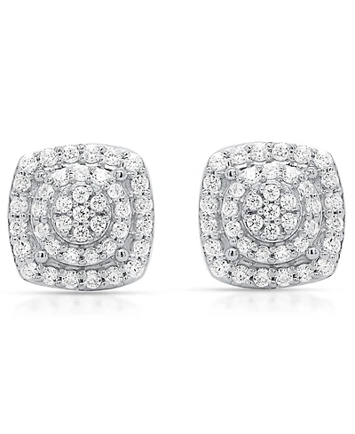 Macy's White Diamond Stud Earrings (1/4 ct. t.w.) in Sterling Silver