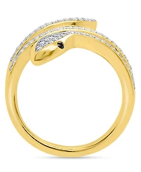 Macy's White Diamond Ring (1/3 ct. t.w.) 14K Gold Plated with Sterling Silver