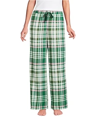Lands' End Women's Flannel Wide Leg Sleep Pants