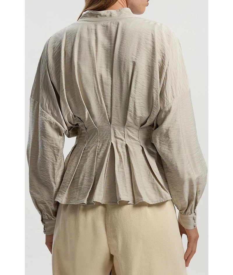 Karen Millen Women's Pleated Detail Woven Jacket