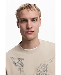 Desigual Men's T-shirt with carp drawings