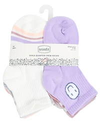 Trimfit Girls 4-11 10-Pack Fashion Quarter Socks