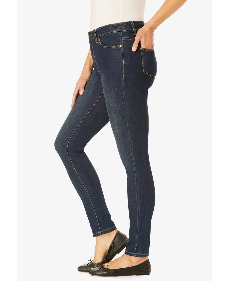 Woman Within Women's Tall Slim-Leg Stretch Comfort Denim Five-Pocket Jeans