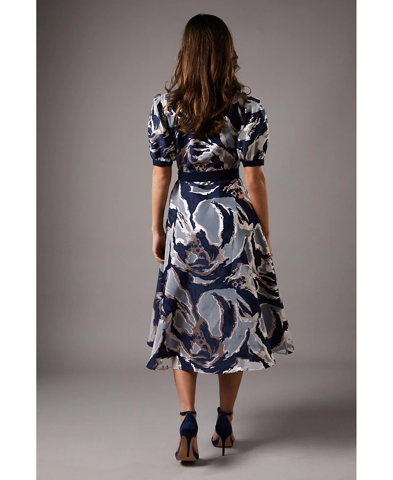 Coast Women's Short Sleeve Jacquard Shirt Dress