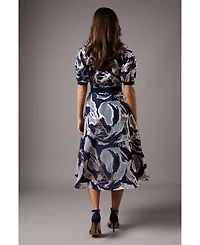 Coast Women's Short Sleeve Jacquard Shirt Dress