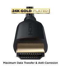 Powerbear Hdmi Cable 2-Pack High Speed Braided Gold Connectors for Tv Laptop Console