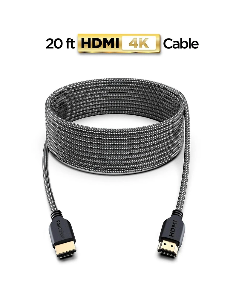 Powerbear Hdmi Cable 2-Pack High Speed Braided Gold Connectors for Tv Laptop Console