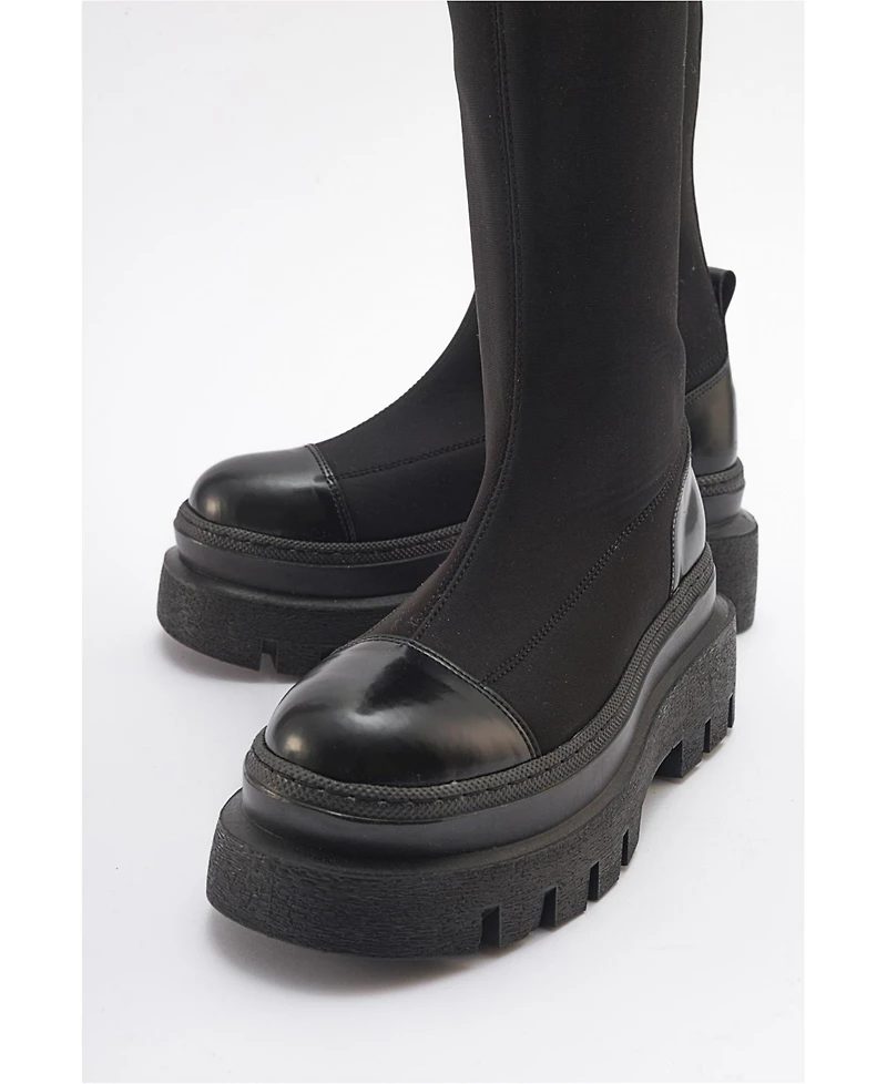 Prologue Shoes Celine Scuba Knee High Boot (Women)