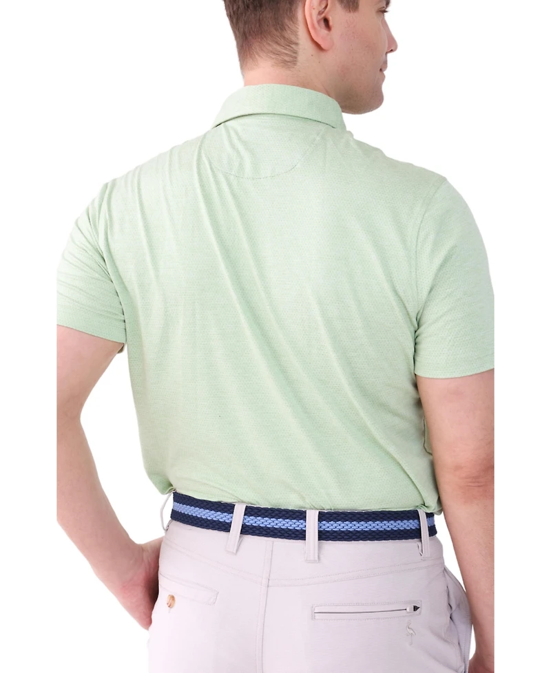 Tailorbyrd Men's Melange Mesh Performance Polo