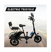 Artudatech Three Wheel Electric Tricycle for Adults 3 Motorized Folding E-Bike