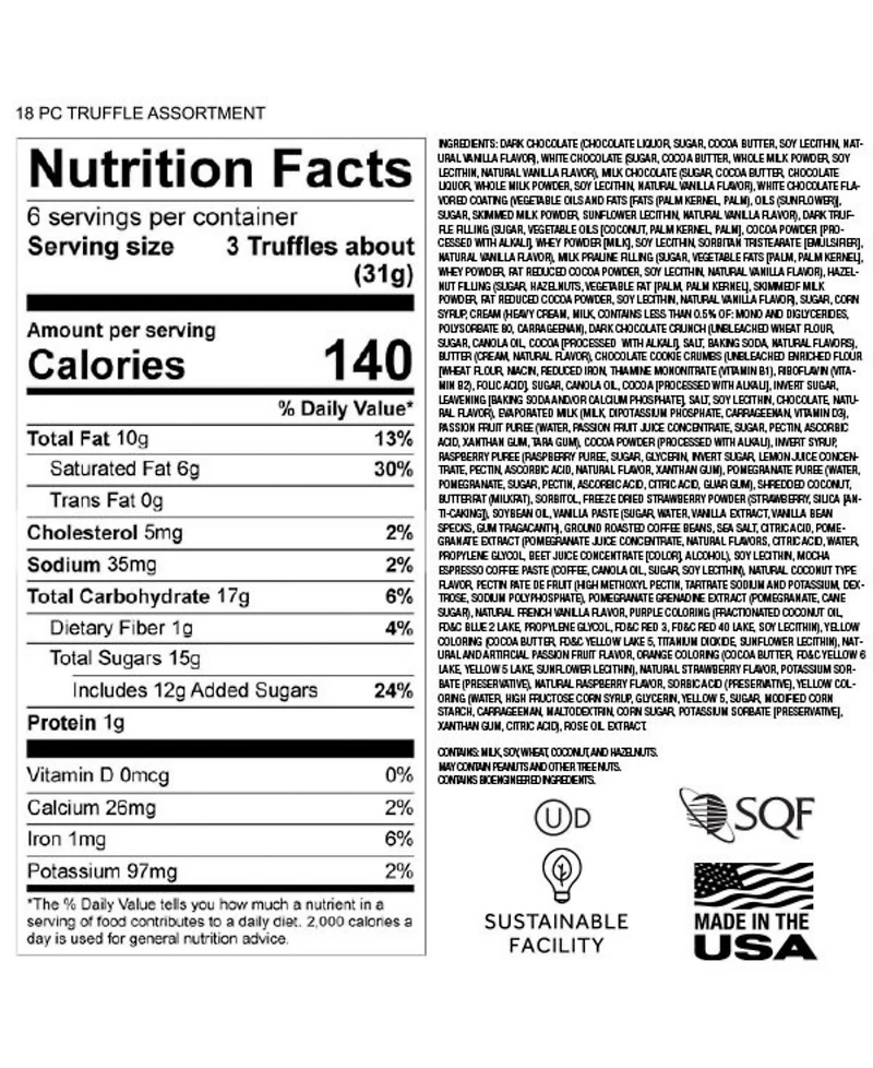 Astor Chocolate Holiday Classic Elite Assorted Truffle Box, 18-Pc.