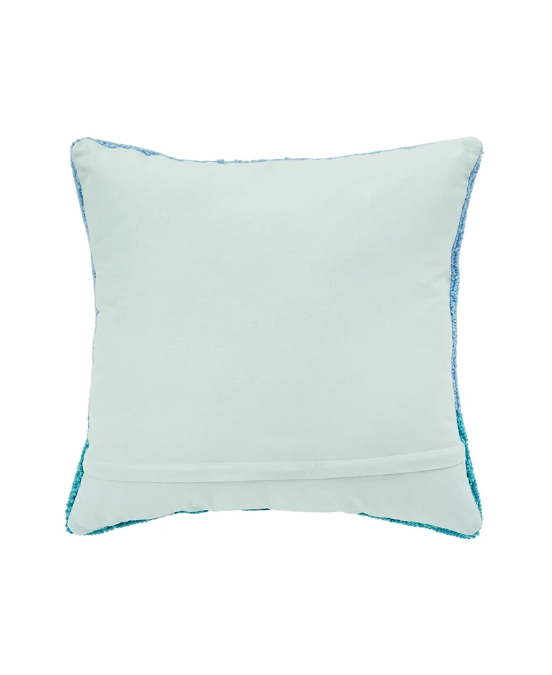 Santa Star Mermaid Hooked Christmas Throw Pillow, 18" x 18"