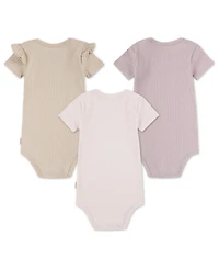 Huggies Baby Girls 3-Pack Short Sleeve Bodysuit Set