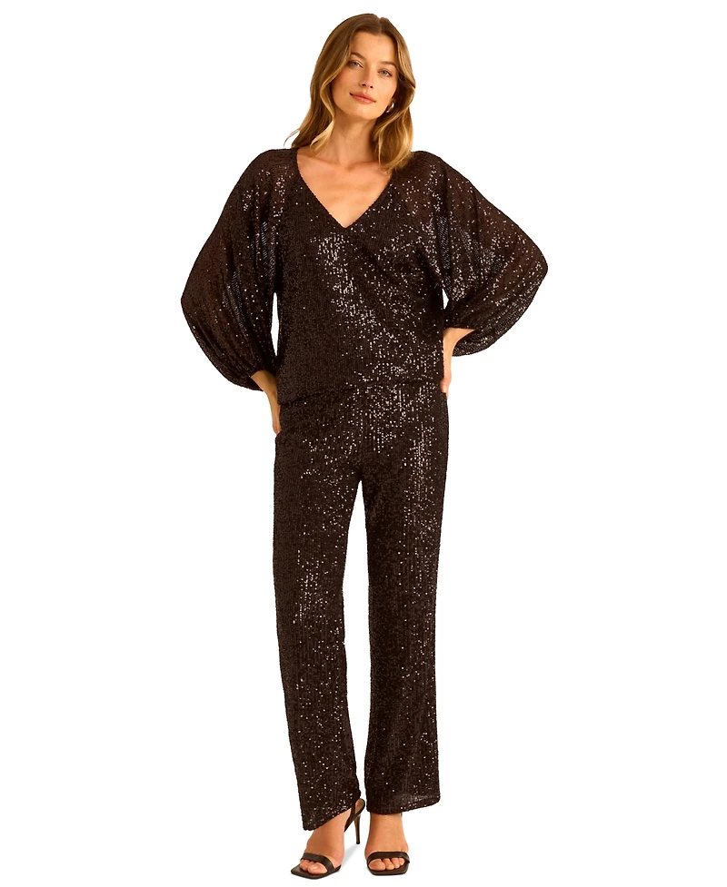Vince Camuto Women's V-Neck Pull-On Top