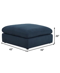 Furniture Fog 43" Fabric Ottoman Sofa