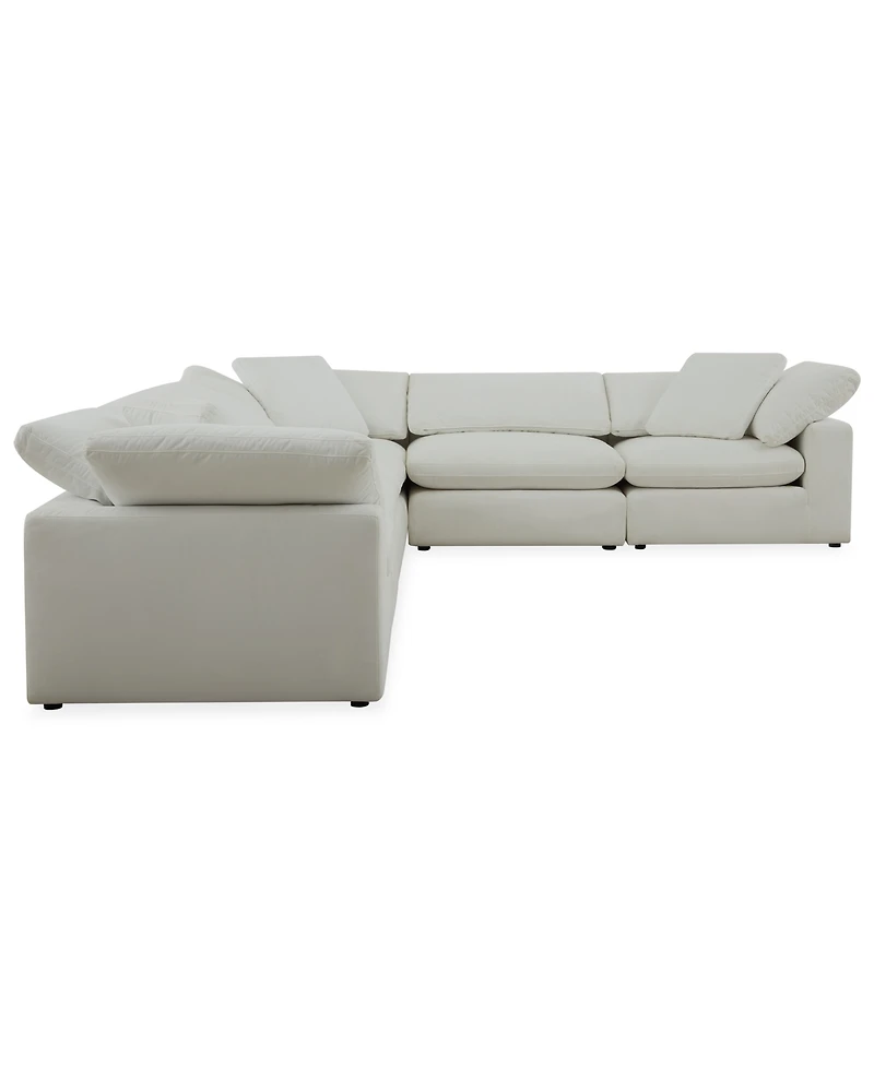 Furniture Fog 6-Pc. Fabric L-Sectional Sofa Set