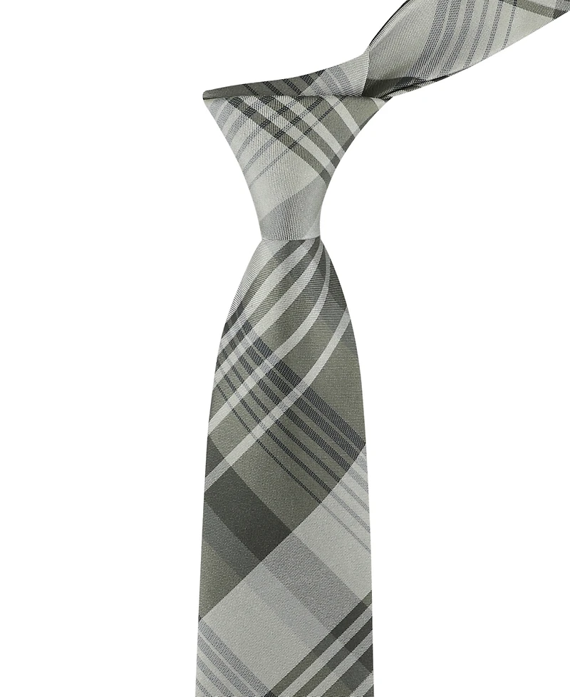 Calvin Klein Men's Doris Plaid Pattern Classic Tie