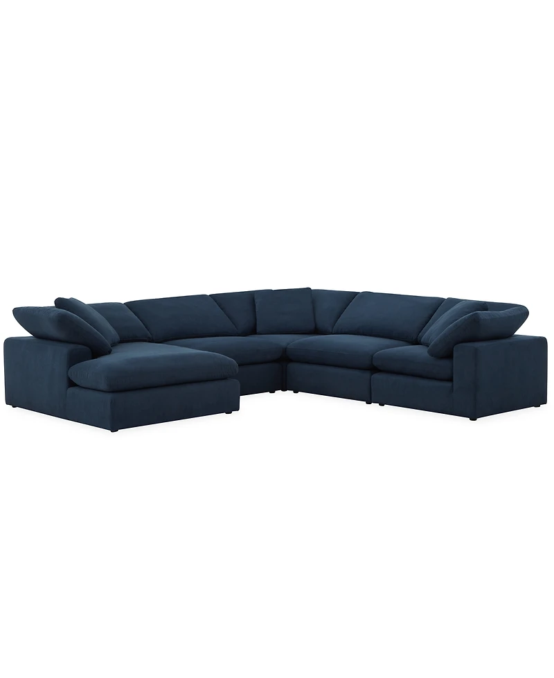 Furniture Fog 5-Pc. Fabric Chaise L-Sectional Sofa Set