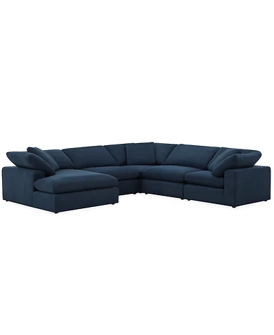 Furniture Fog 5-Pc. Fabric Chaise L-Sectional Sofa Set